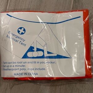 Orange Emergency Survival Tent